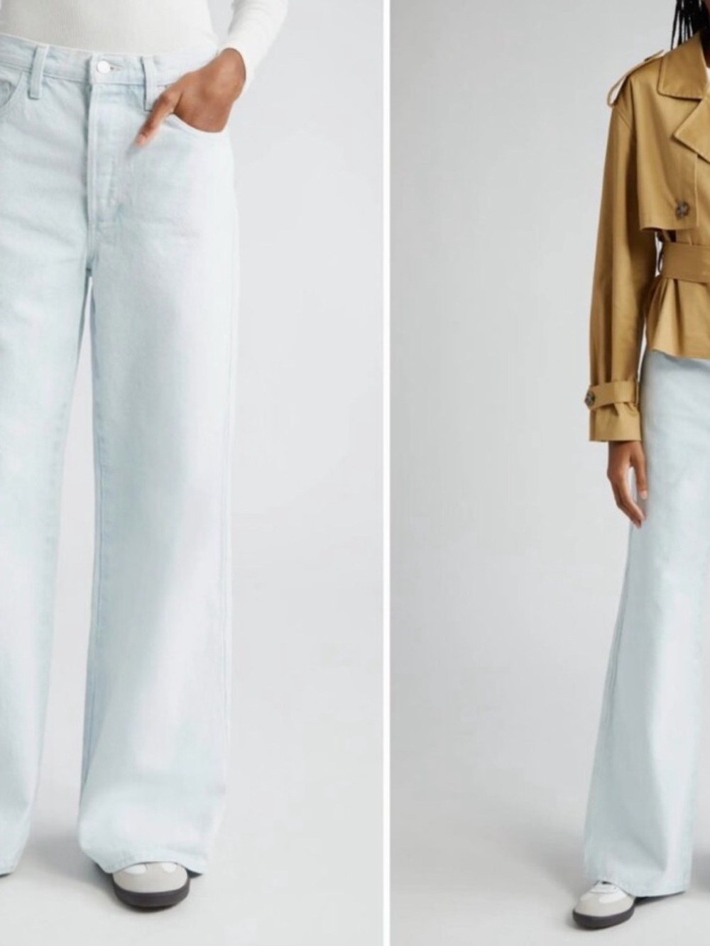 Favorite Daughter Pale Blue Wide-Leg Jeans